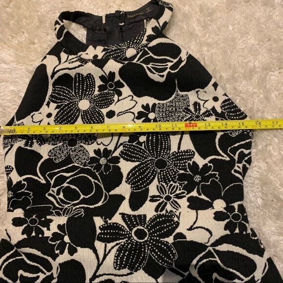 Zara black white floral halter top dress - Picture 8 of 8